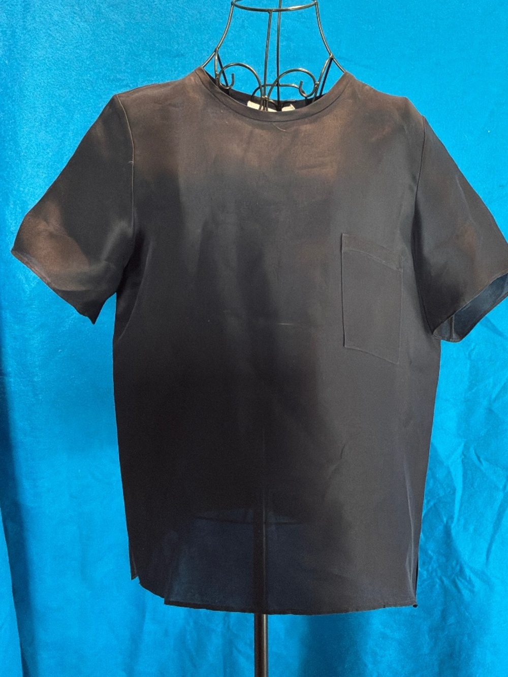 Organic by John Patrick, 100% silk pocket tee, size large
